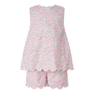 Scalloped Floral Top and Short Set
