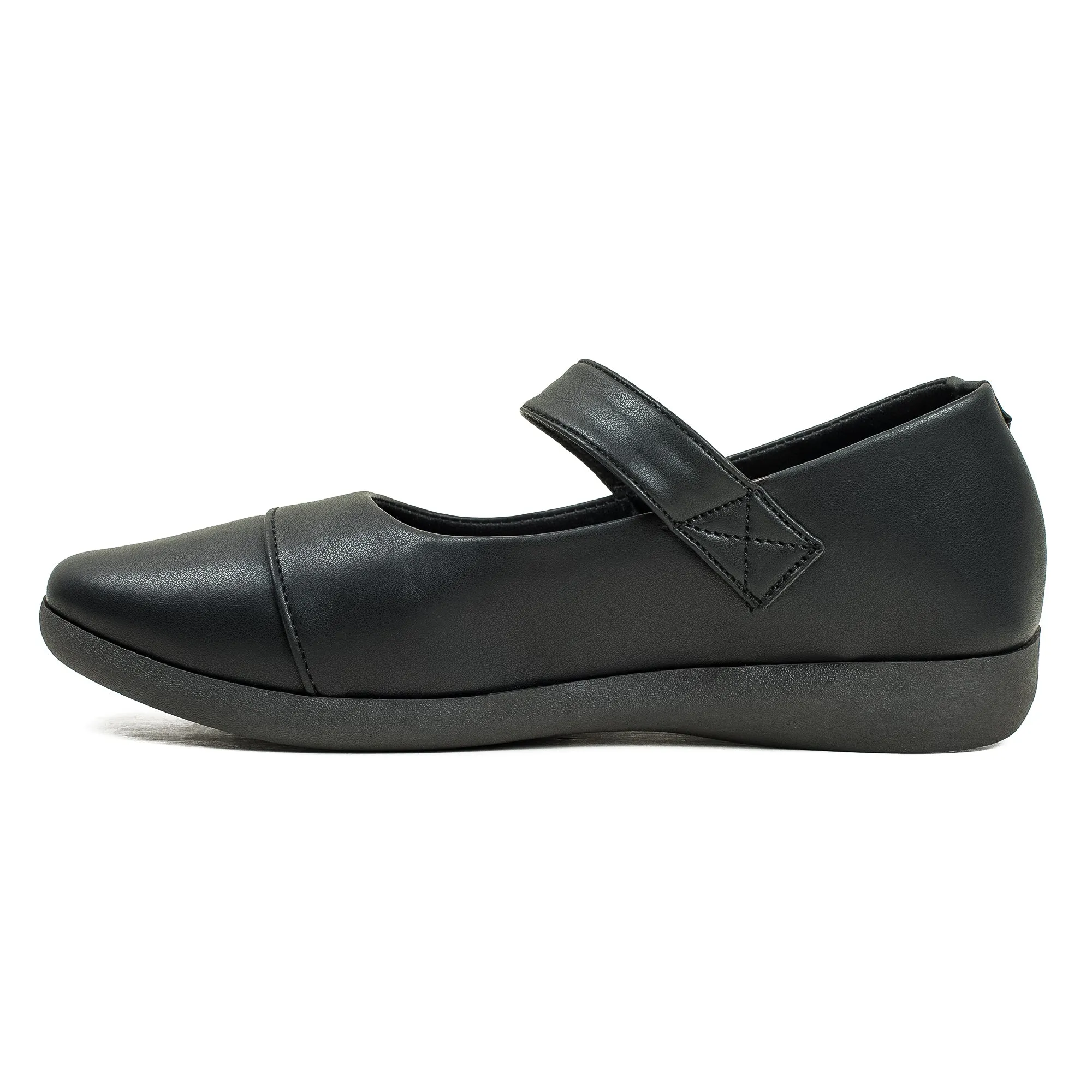 Scholar by Vibrant Black Girls' School Shoes – Comfortable PU Leather with Cushioned Insole & Wedge Heel for All-Day Wear