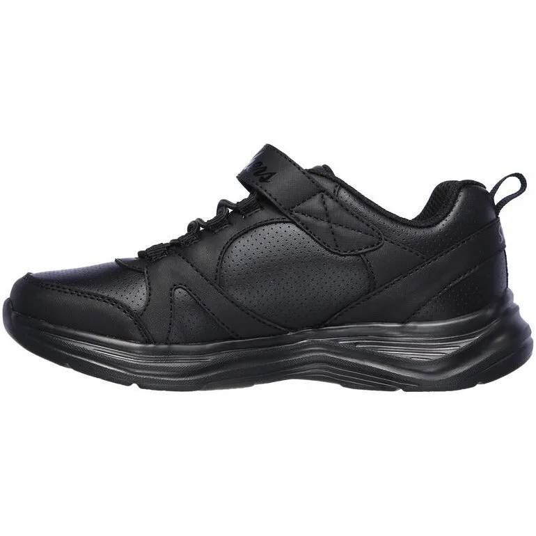 Skechers School Trainer 81445-BBK BLACK touch fastening