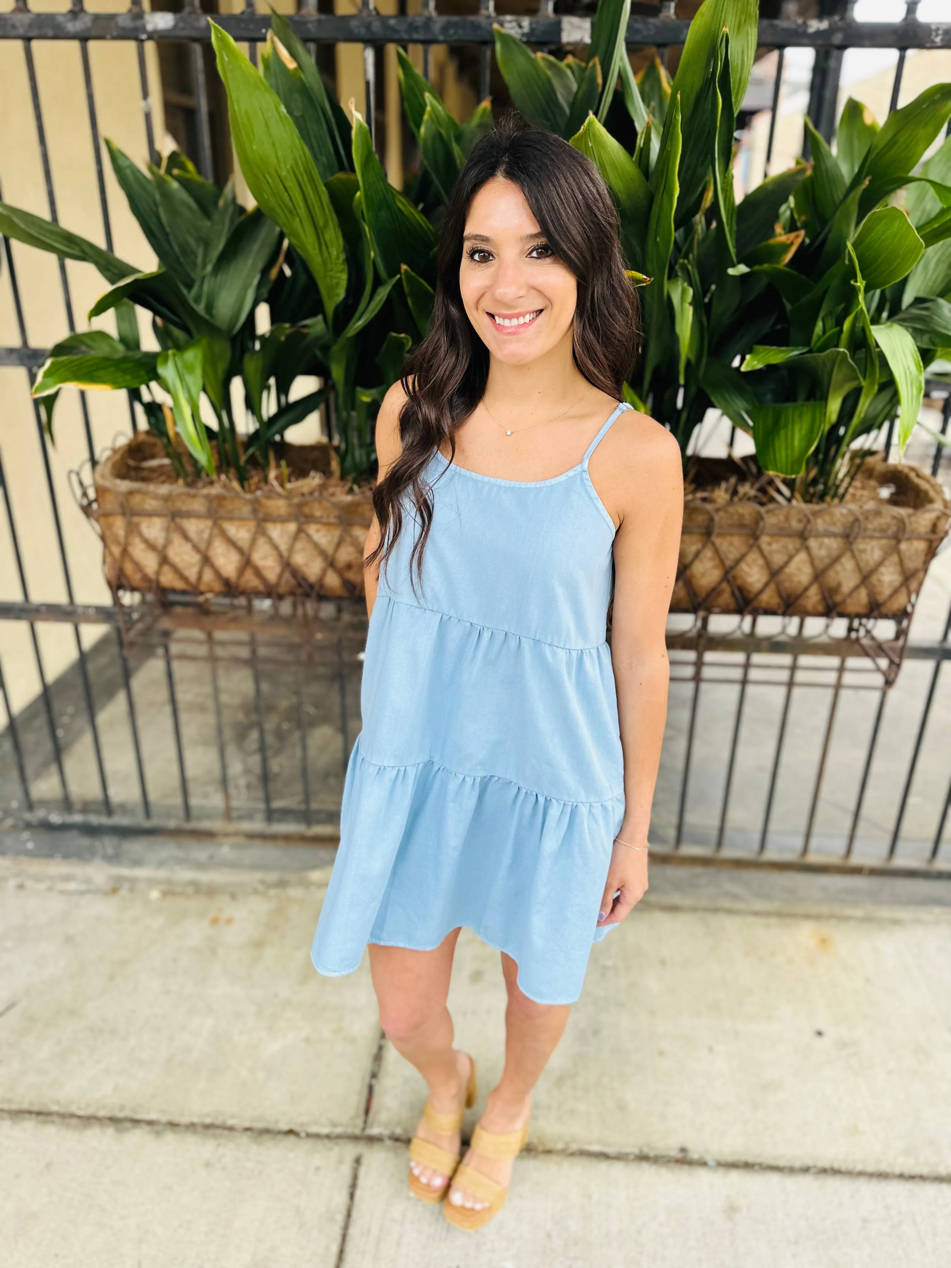 Stafford Summer Mini Dress- Baby Blue