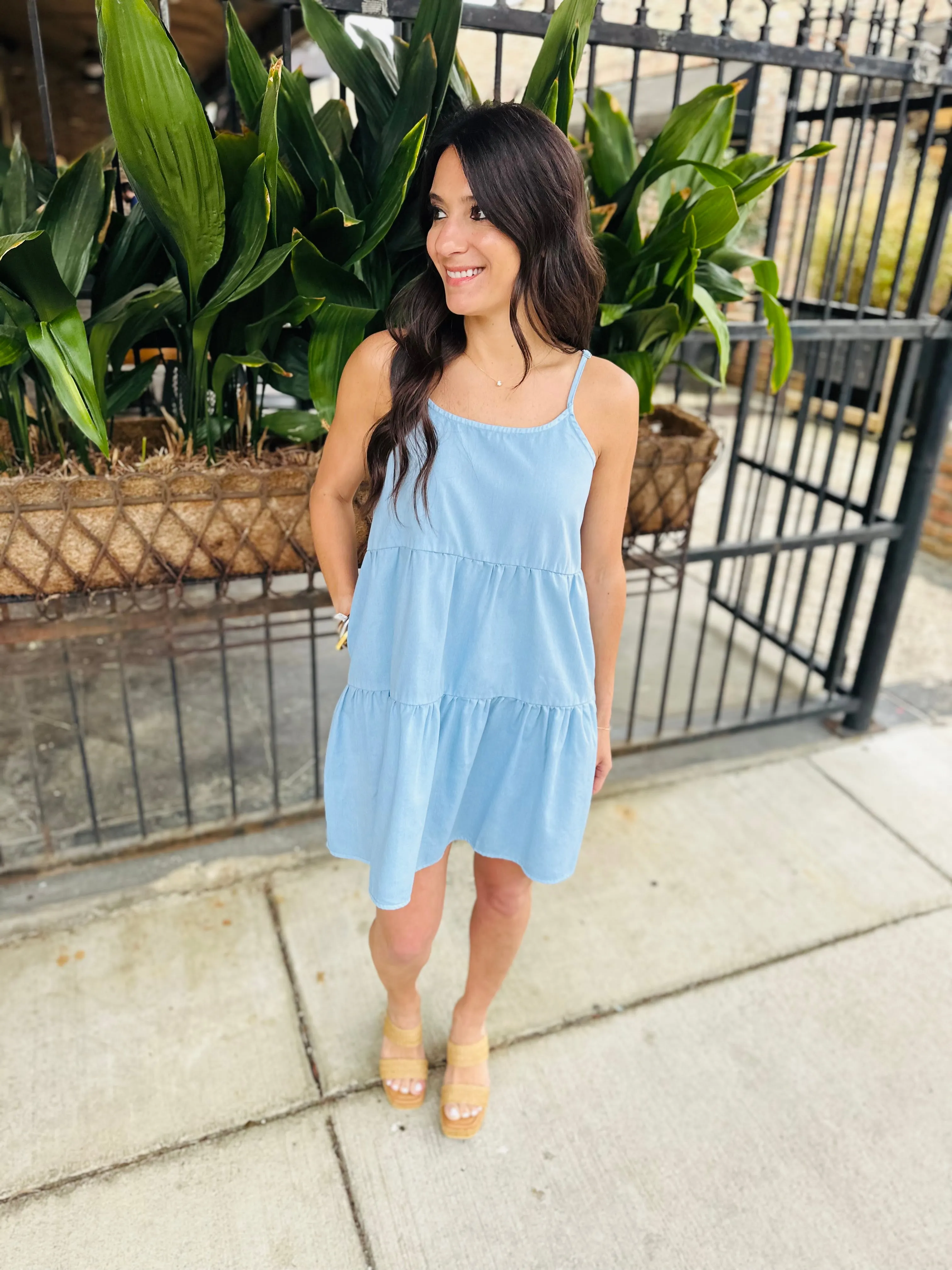 Stafford Summer Mini Dress- Baby Blue