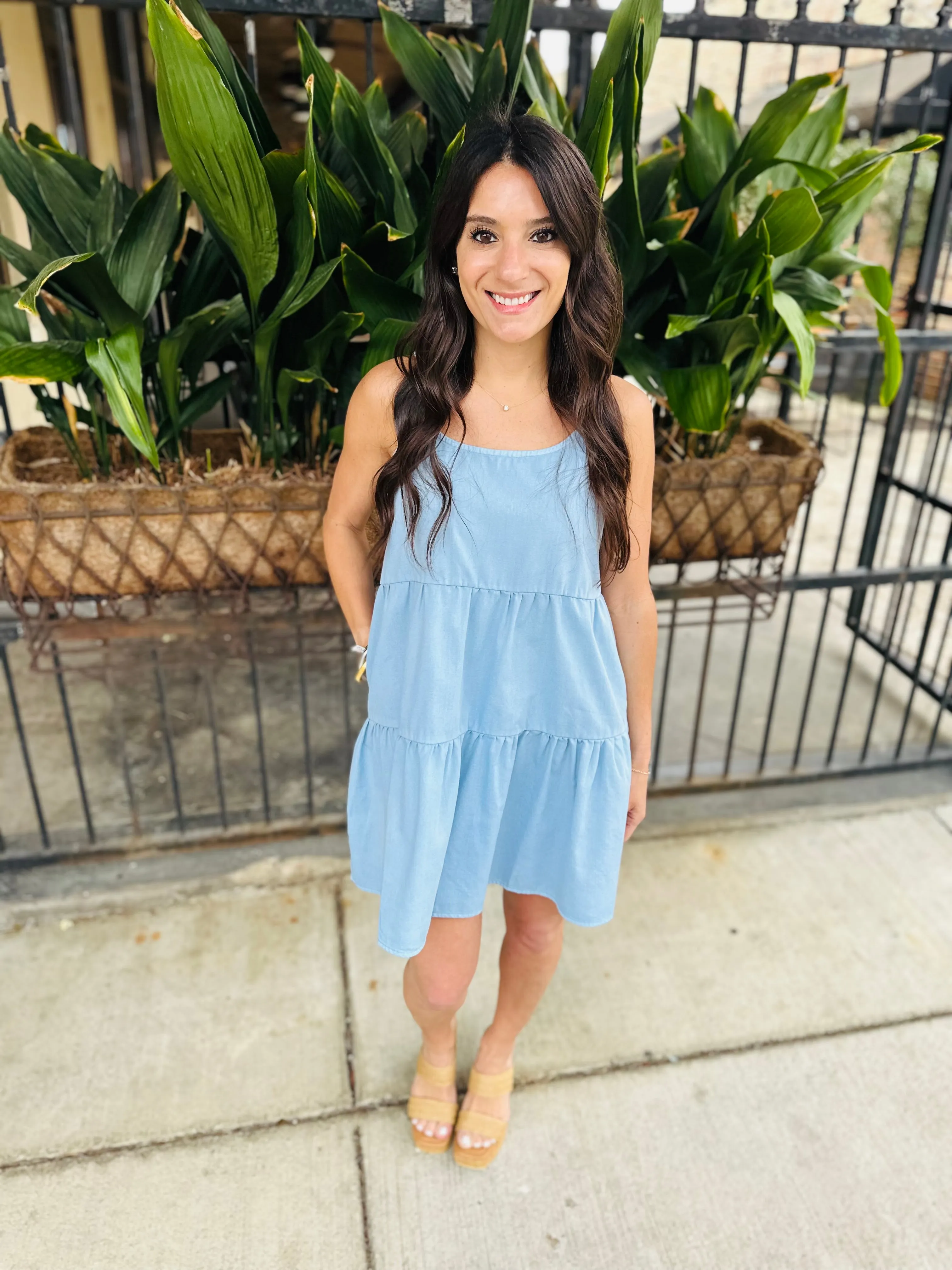 Stafford Summer Mini Dress- Baby Blue