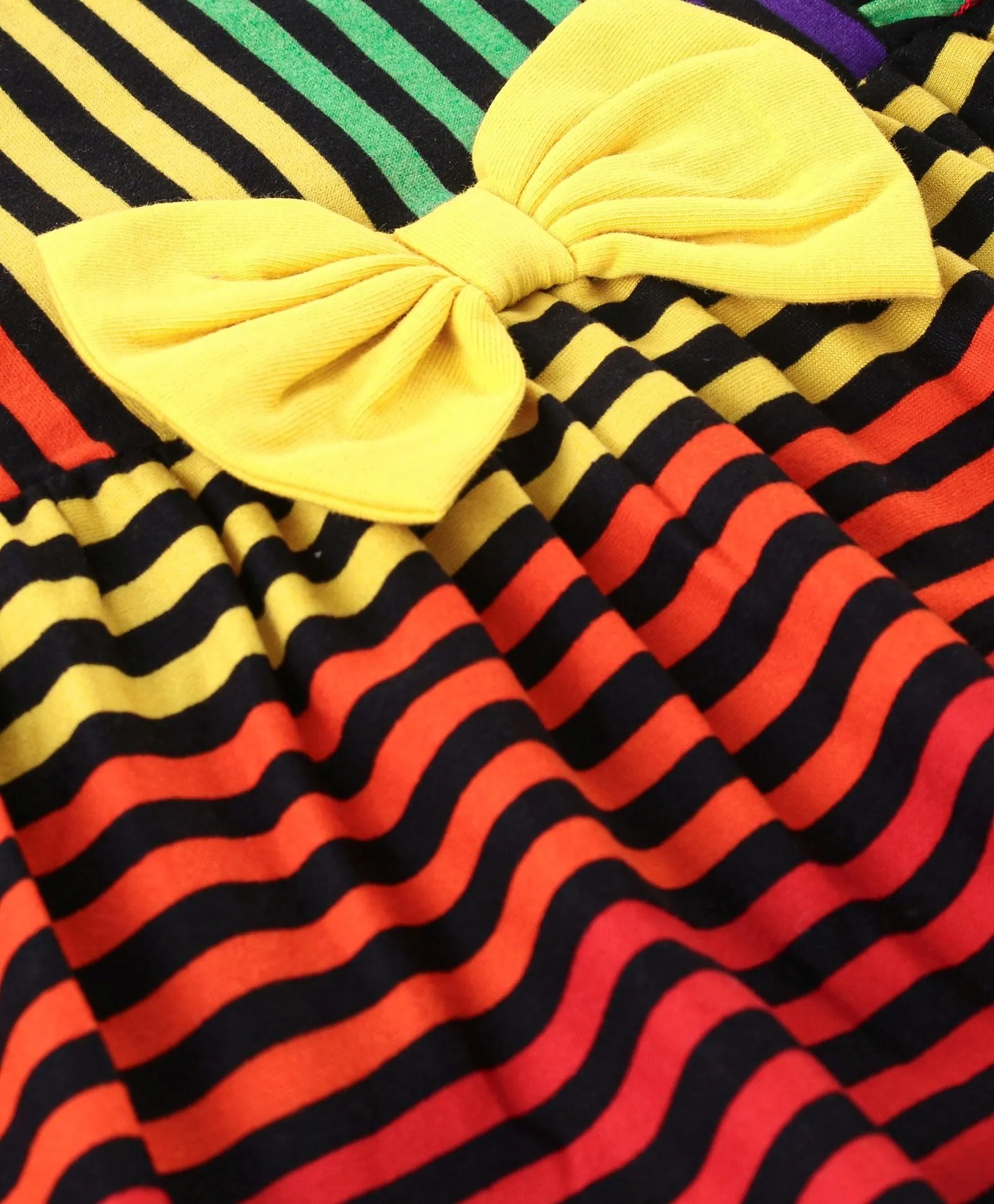 Striped Print Frilled Top Leggings Set