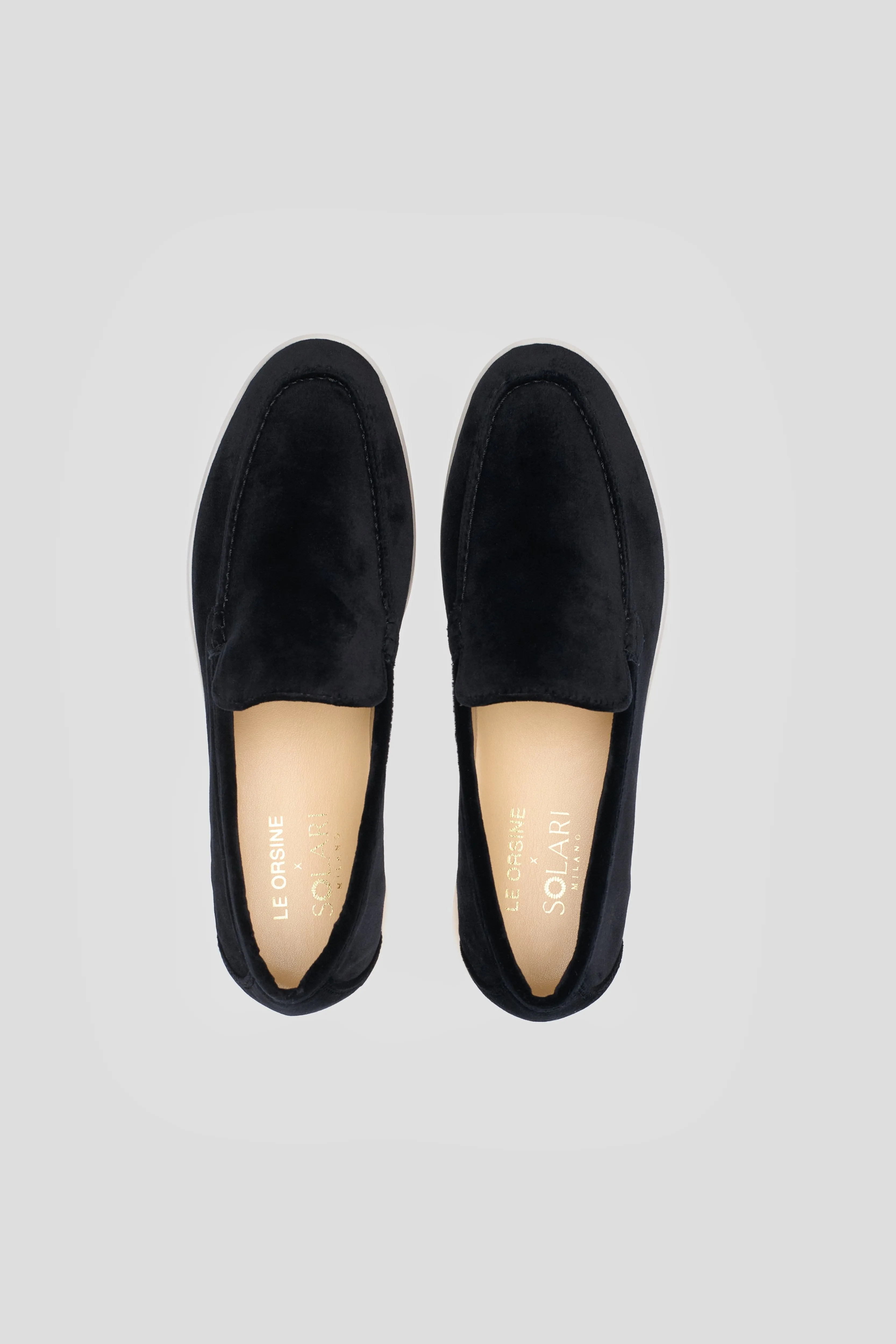 Vegan Velvet Loafer Black