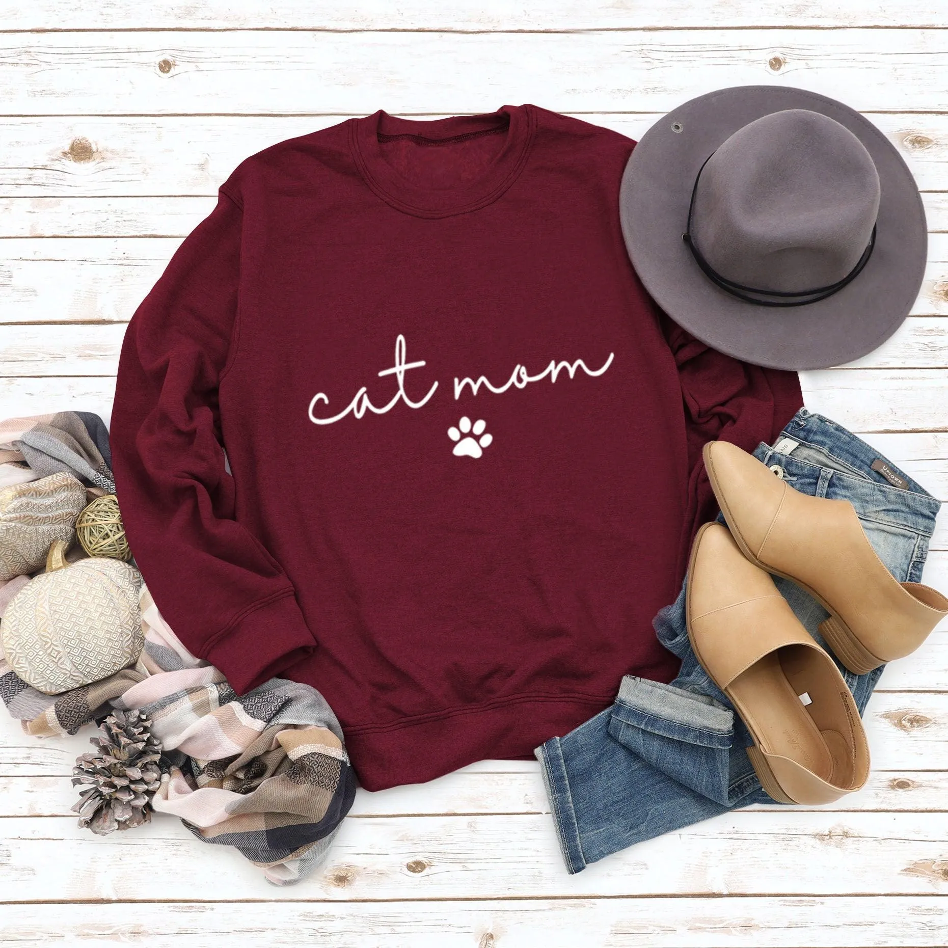 Women's Letters Casual Fashion Long Sleeved Sweater