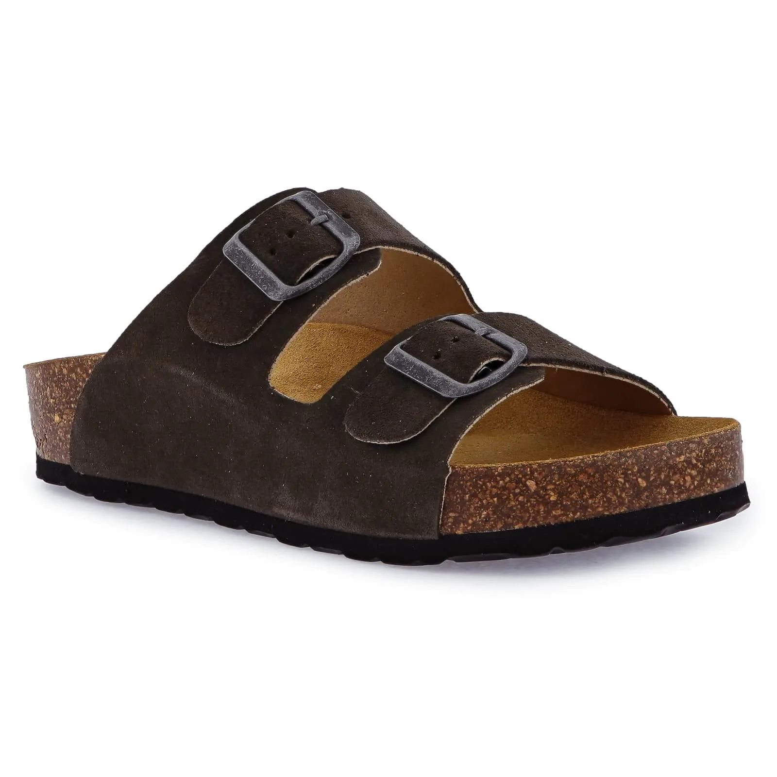 Womens Malaga Mid Platform Slide Sandals - Castor Dark Grey
