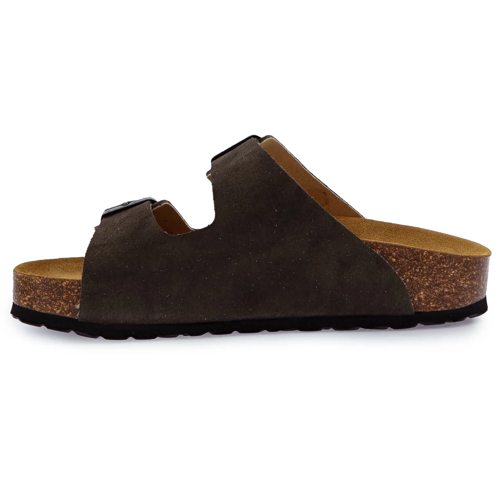 Womens Malaga Mid Platform Slide Sandals - Castor Dark Grey
