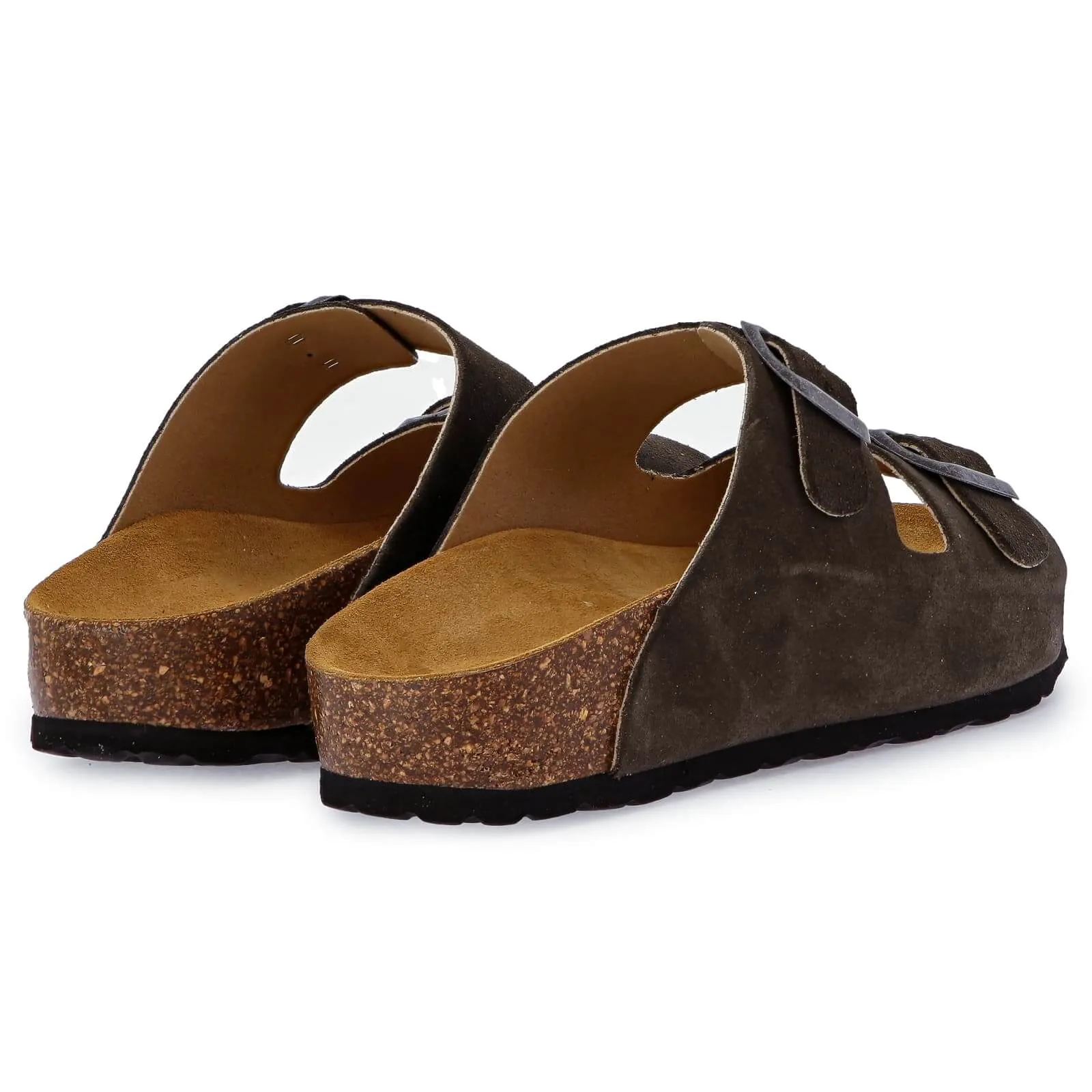 Womens Malaga Mid Platform Slide Sandals - Castor Dark Grey