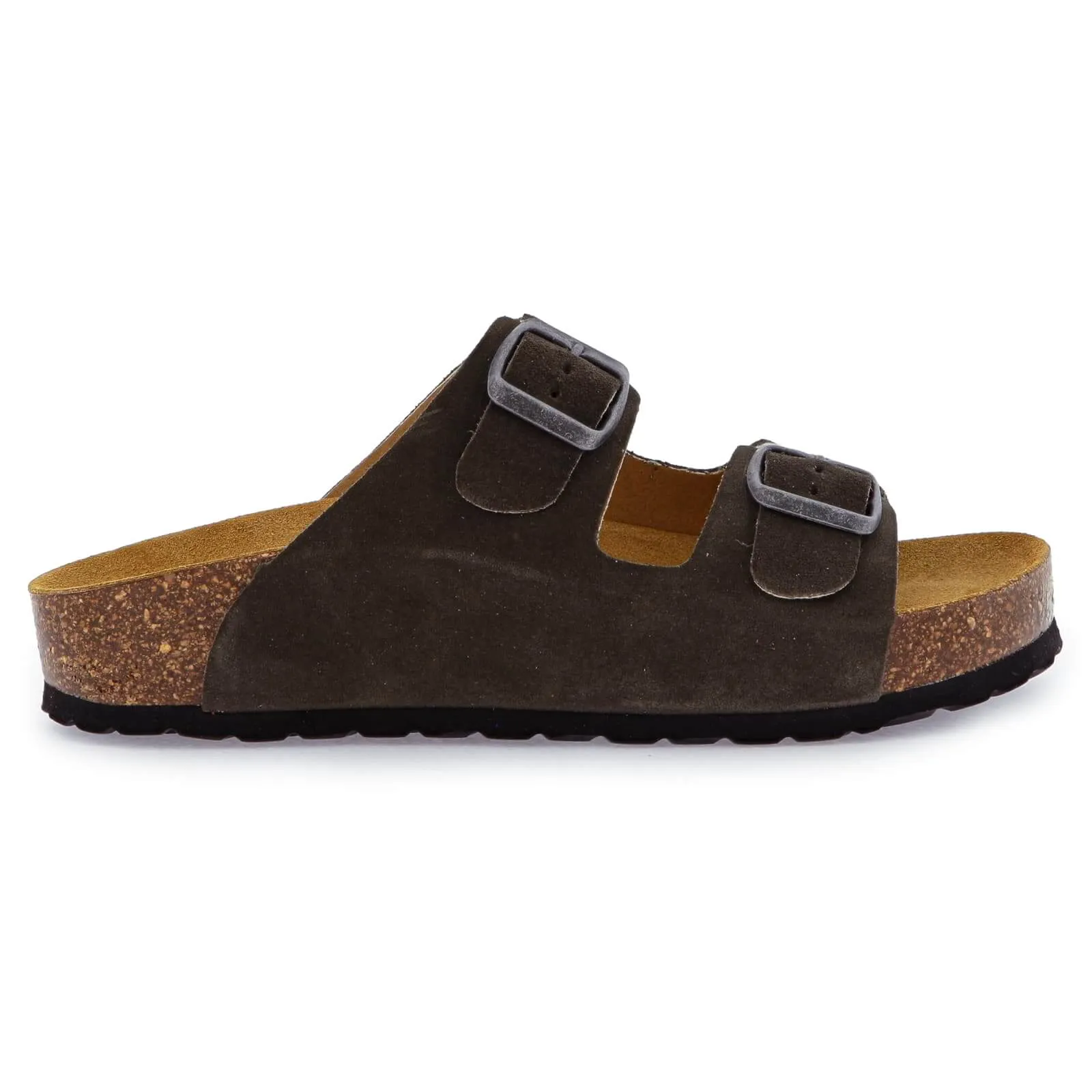 Womens Malaga Mid Platform Slide Sandals - Castor Dark Grey