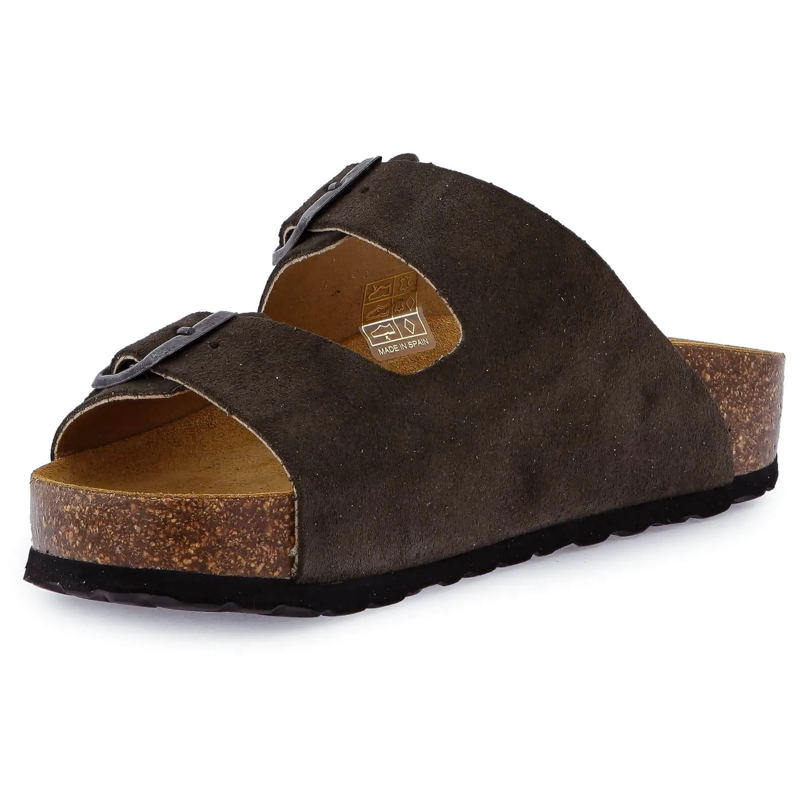 Womens Malaga Mid Platform Slide Sandals - Castor Dark Grey